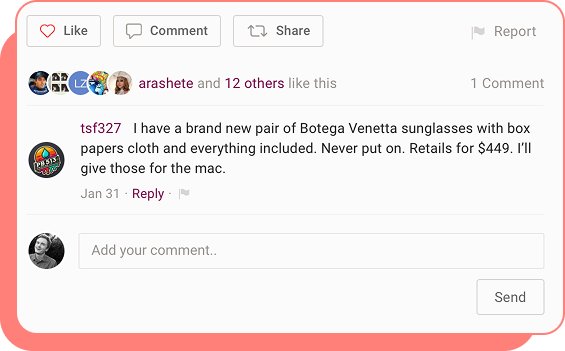 A typical low-value Poshmark comment thread